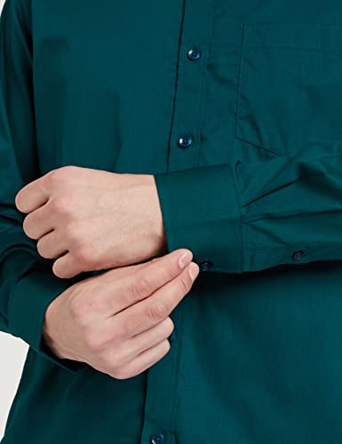 Image of Amazon Brand - Symbol Men's Solid Cotton Formal Shirt | Plain | Full Sleeve - Regular Fit (Available in Plus Sizes)