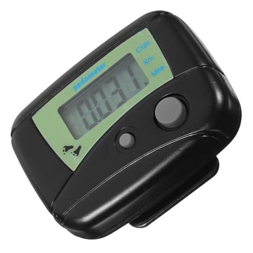 Happyyami Portable Multi Functional LCD Digital Pedometer for Walking Distance and Calorie Tracking Durable Black Step Counter for Daily Activity Monitoring