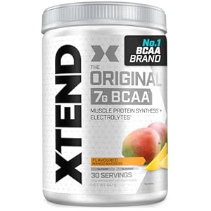 XTEND Original BCAA Powder Mango Madness 30 Servings | 7g BCAAs Per Serving | Sugar Free Branched Chain Amino Acids and Electrolytes Powder for Post Workout Muscle Recovery and Hydration