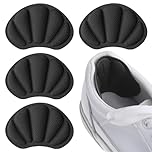 Molain 2 Pairs Heel Grips for Shoes Too Big, Self-Adhesive Shoe Pads for Women and Men Anti-Slip Heel Cushions Shoe Insoles Anti Blister Shoe Liners from Slipping Out and Rubbing (Black)