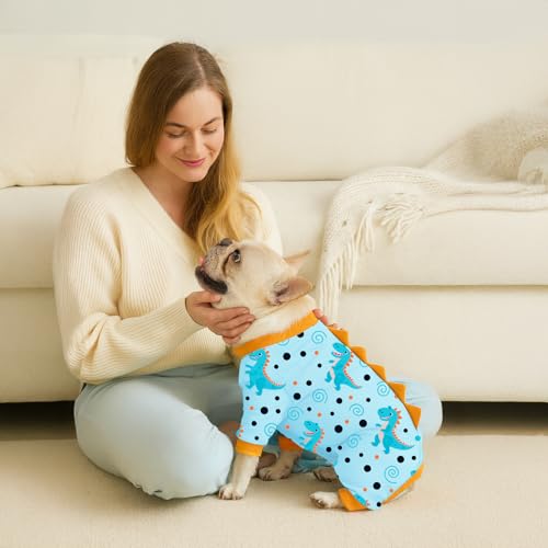 Pijama para perro PetWarm con estampado de dinosaurio, talla S miniatura 6