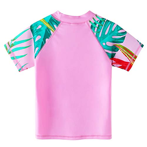 Image of Girls Two Piece Swimsuit Floral UPF 50+ Rash Guard Set Kids Beach Swimwear