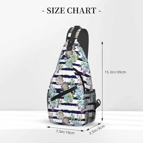 Mochila cruzada de viaje negra con estampa de suculentas miniatura 3