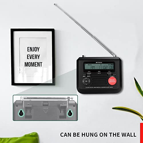 Retekess Tr625 Noaa Emergency Weather Radio, S.a.m.e. Localized Programming, With 3 Alert Types, 60+ Emergency Alerts, Clock And Alarm Clock(Black) #TOP5