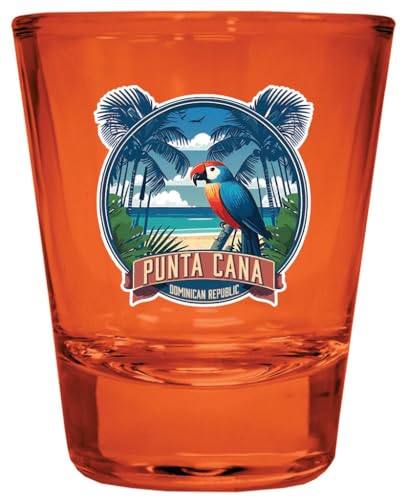 Vaso de shot diseño Punta Cana 2oz naranja