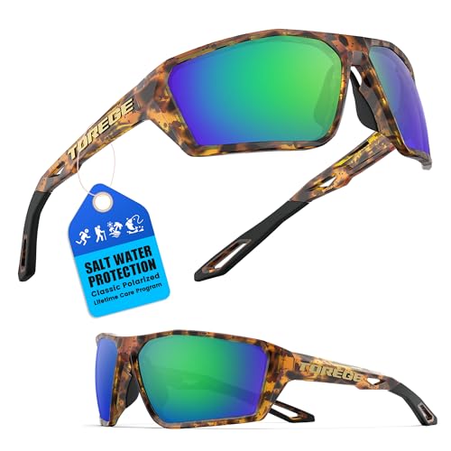 TOREGE Polarized Sports Sunglasses for Men Women Cycling Running Golf