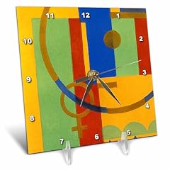 3 d Rose LLC Colorful Art Deco 6 by 6 Inch Desk Clock 3 d Rose LLC Colorful Art Deco 6 by 6 Inch Desk Clock product image