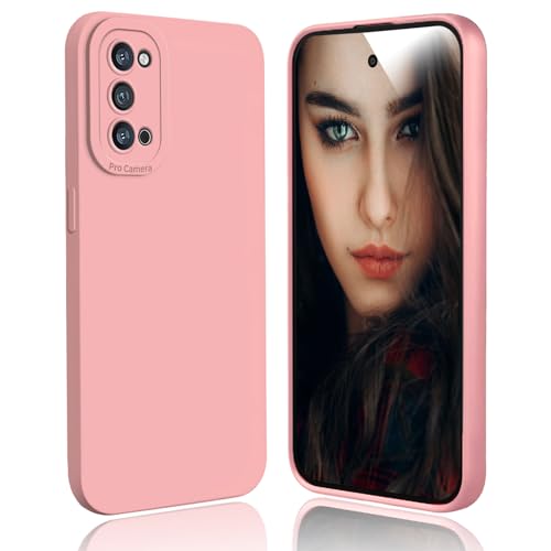 DESSEN Cover per Oppo Reno 4 Pro 5G (Reno4 Pro 5G) - Silicone Custodia Antiurto Protezione Fotocamera Case Sottile e Morbida TPU Bumper Antishock Anti-Impronte, Rosa