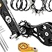 Zxpjkyu Single Speed Conversion Kit for Mountain Bikes with Wrench and Cassette, Black 16T