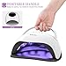 54W UV LED Nail Dryer Lamp,Ovonni Professional Nail Light for Gel Polish Curing with 36 Dual Light Source LEDs &4 Timer Setting, Lifting Handle 54W/48W Powers with LCD Display and Auto-Sensor (White)