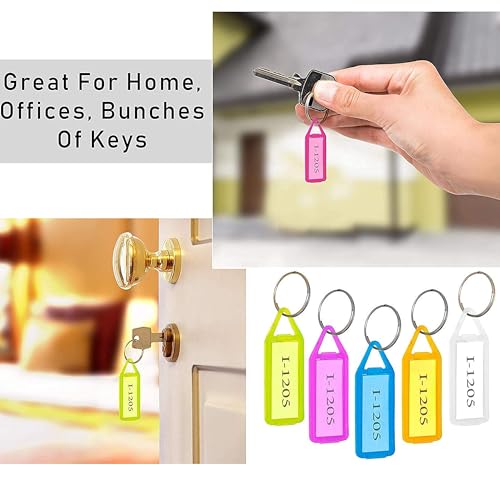 Image of SNDIA 25 Pcs Key Tag Multicolor Keyring & Keychain