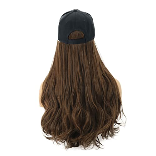 Homoyoyo Long Curly Hair Wig Cap Women Hair Wig Hat for Women Fashionable Long Bonnet