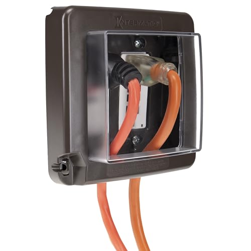 Intermatic WP7200BR Low-Profile Extra-Duty Weatherproof 2-Gang Cover, Bronze - Expandable