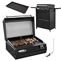 Turbo E Sport Outdoor Electric Grill by PLUGNGRILL | Exclusive Cart, Griddle Insert and Cover Included, Compact Design, Faster Preheat, Digital Temp Control | High-Power Infrared Outdoor BBQ & Searing