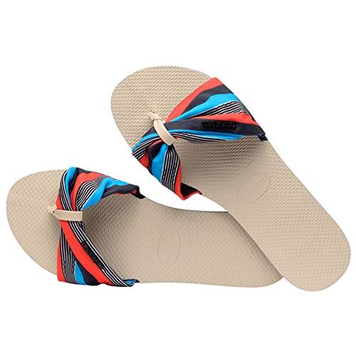 Rasteira You St Tropez, Havaianas, Feminino, Bege Palha/Marinho, 39/40