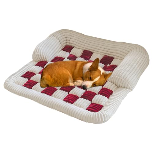 犬のカウチベッド - 滑り止めのソファプロテクターペットマット、ファジーサーコミング家具カバー、小さな中程度の大きなペット用の居心地の良い猫カウチプロテクター、洗えるペットベッド、27.56x27.56インチ