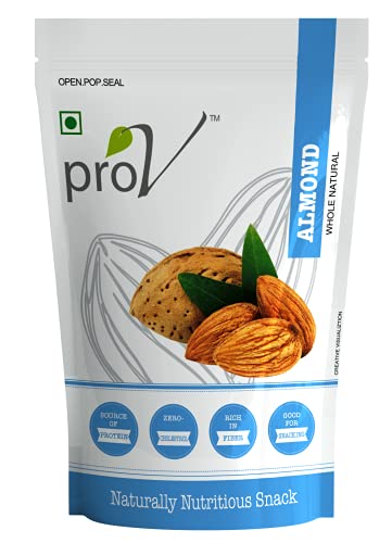 Image of ProV Premium California Almonds | Natural Whole Badam Rich in Protein Vitamin E & Healthy Fats | Crunchy Daily Dry Fruit Snack | Nuts | 250g