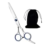【MANGO ERGONÓMICO】 - Para un uso cómodo, las tijeras para el cabello tienen orificios de agarre de goma extraíbles y un diseño ergonómico.