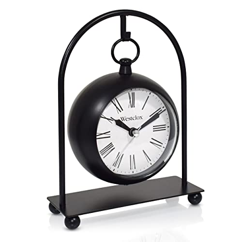 Westclox 8 In. Black Pocket Watch Table Clock Model # 91140 (Black) #TOP1