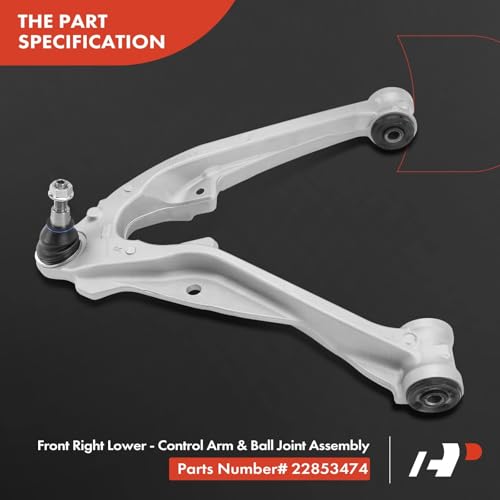 A-Premium Front Right Lower Control Arm, with Ball Joint & Bushing, Compatible with Chevy & GMC & Cadillac - 2014-2020 - Silverado Tahoe Suburban Sierra Yukon (XL) Escalade (ESV), 4WD Only by A-premium - Image 6