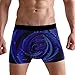 Blue Rose with Water Drops Texture Men's Novelty Boxer Briefs Breathable Underwear Stretchy Underpants Shorts S