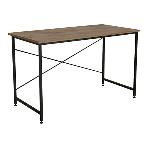 TRESICE FRANCE Schreibtisch Karvem Eiche Melamin Metall Schwarz 120 x 60 x 73 cm