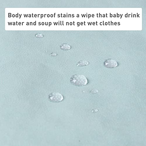 Jarafom Baby Feeding Weaning Bibs Anti-Dirty Highchair Waterproof Bib Set Stain Odor Resistance Play Smock Apron 6-36 Months (Sleeveless Green) #TOP5
