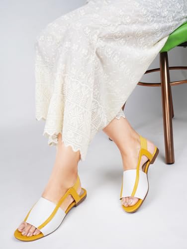 Image of SilverArrow womens Voyaga Flat Sandal, Fashion Sandals with Strap, Suitable for Fusion Outfit