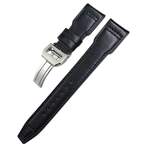 Bracelet montre IWC souple en cuir de vache 20 mm anti irritation