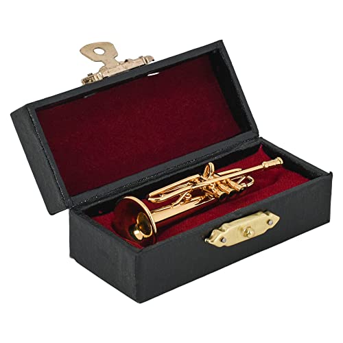 Broadway Gifts Gold Brass 3-Inch Trombone Miniature With Case #TOP3