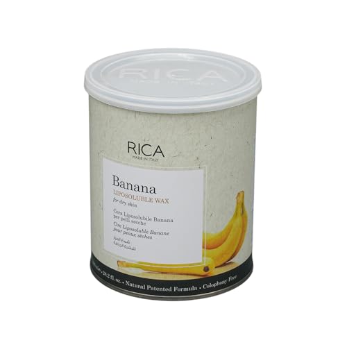 Image of Rica Banana Liposoluble Painless Hair Removal Wax For Men & Women| Quick & Easy Tan Removal Waxing for Dry Skin| 800 ml, Pack of 1