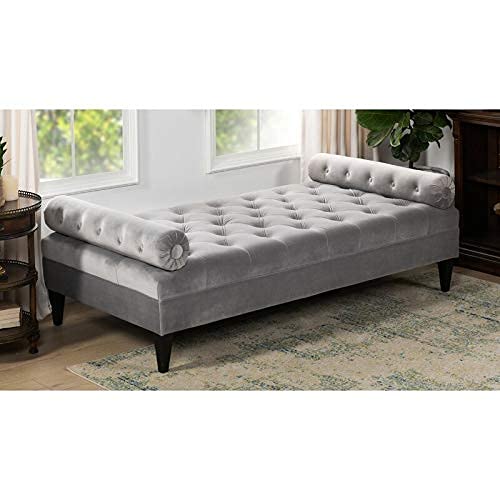 Elitism Large Bolstered Three Seater Wooden Sofa Set Grey for Bedroom