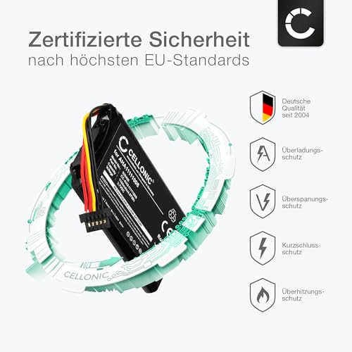 CELLONIC 1x Akku für Navigation Kompatibel mit Tomtom Go 6000, Go 5100, Go 5000, VFAD - (1100mAh, 3.7V)