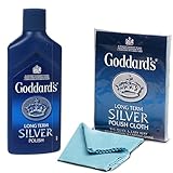 Goddard's Polishing Kit Long Term Silver Polish Cloth and Silver Polish Cleaner jewelry also use in Dinnerware, Antiques, Silverware Helps Shine, Protect & Clean