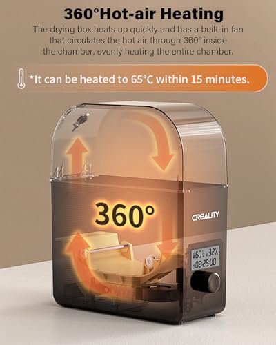 Image of 2026 New Official CREALITY Filament Dryer Box Pro 2.0 with Fans, Upgraded 360 Hot-air Circulates Heating, 1KG 3D Printer Filament Dehydrator Dry During Printing for 1.75 /2.85mm PLA PETG ABS TPU Nylon