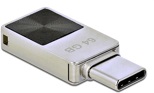 Delock Mini USB 3.2 Gen 1 USB-C Speicherstick 64 GB - Metallgehäuse 54084 Silber