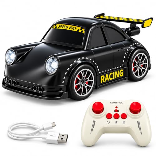 GRAPHENE Smart Sensor RC Black Drift Car for Kids 2.4GHz Remote Control Racing Car with Follow Me Mode Escape Mode LED Lights Sound Effects Rechargeable Toy Vehicle for Boys & Girls