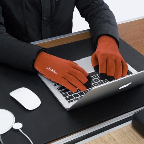 Image of Achiou Winter Gloves, Glove for Men Women, Upgraded Touch Screen Texting Warm Running with Thermal Soft Knit Lining