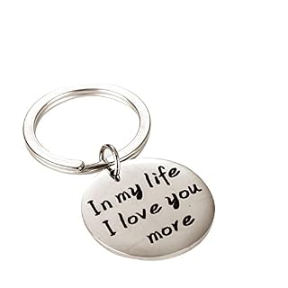 Meiligo® Boyfriend Girlfriend Gift Key Chain in My Life I Love You More Key Chain Pendant - Les Beatles, Paul McCartney, John Lennon, RIngo Starr, George Harrison