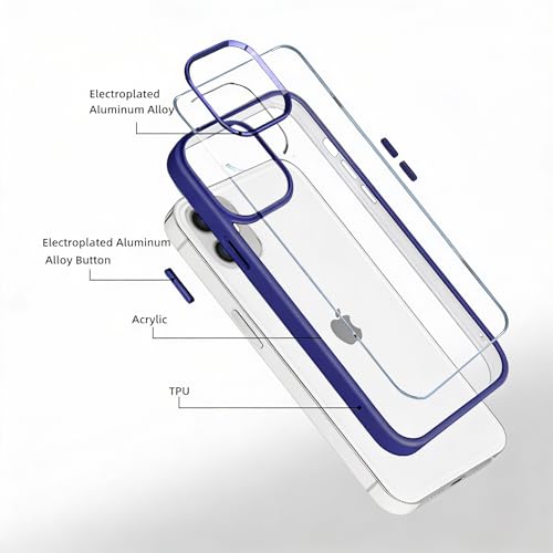 Image of Pikkme iPhone 11 Back Cover | Support Mag-Safe Wireless Magnetic Charging | Hybrid Crystal Clear Transparent Case for iPhone 11 [TPU + Polycarbonate] (Purple)