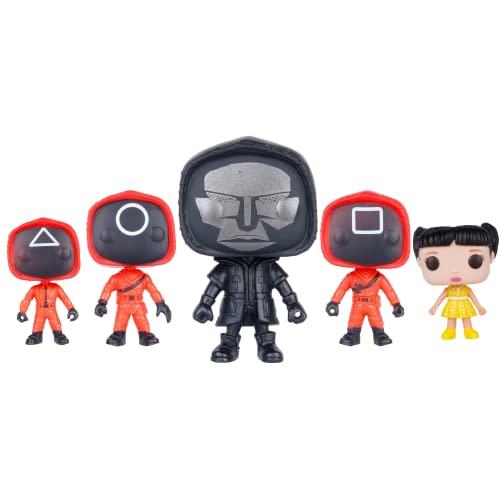 Fatizone 5Pcs Squid Game Pvc Toys Action Figures Set | Mini Doll Model Figures Desk Character Model Toys, Cake Decorations Impostor #TOP1