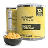 Nutrient Survival Whole Egg Powder 70 Cage Free Eggs | 13g Protein, Gluten Free, Soy Free, Made in USA, for Baking, Camping, Healthy Breakfast