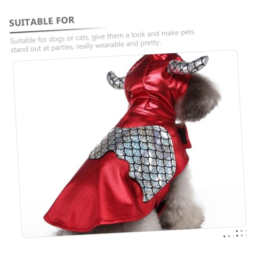 Disfraz para perro GLEAVI color rojo talla M miniatura 3