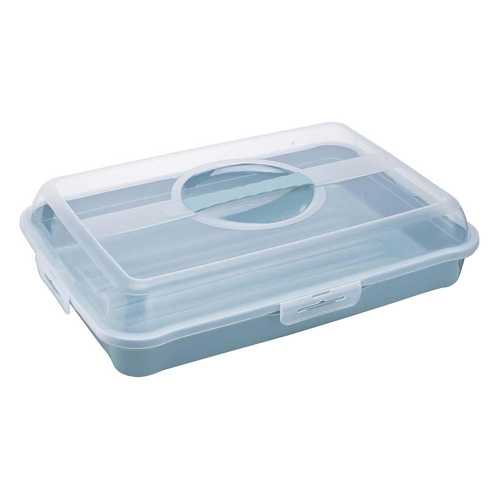 Solent Plastics Blue Rectangular Catering Party Sandwich Butler Buffet Box
