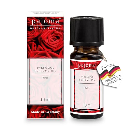 pajoma® Duftöl 10 ml, Rose | feinstes Parfümöl für Aromatherapie, Duftlampe, Aroma Diffuser, Massage, Naturkosmetik | Premium Qualität pajoma® Duftöl 10 ml, Rose | feinstes Parfümöl für Aromatherapie, Duftlampe, Aroma Diffuser, Massage, Naturkosmetik | Premium Qualität