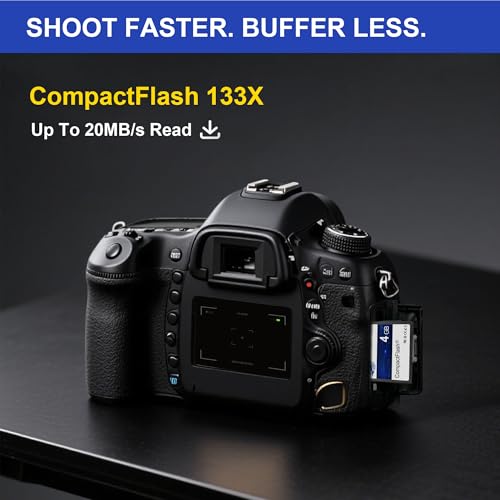 Image of Dogfish Compact Flash Memory Card 4GB 133X CF Camera Cards for Professional Photographer, Videographer