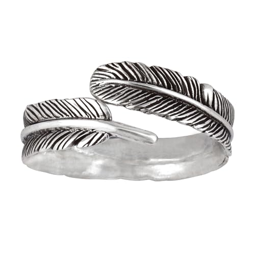 Silverly Anillo de Plumas de Plata de Ley | Anillos de Plata 925 con Forma de Hoja para Mujer | Banda Ajustable Promise Band | Anillos Envolventes de Plata de Ley para el Pulgar para Mujer Silverly Anillo de Plumas de Plata de Ley | Anillos de Plata 925 con Forma de Hoja para Mujer | Banda Ajustable Promise Band | Anillos Envolventes de Plata de Ley para el Pulgar para Mujer