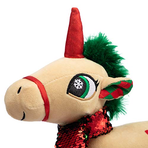 image for HollyHOME Unicorn Plush Stuffed Animal Christmas Horse Plush Toy Gift 