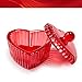 Crystal Sweet Heart Shape Acrylic Liquid Powder Glass Dappen Dish Glass Cup w Cap Lid Bowl for Acrylic Nail Art Transparent Kit (HJ-NAPB073-Red-2pcs)