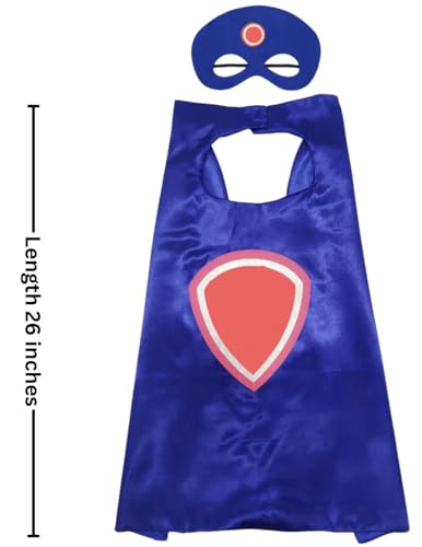 Image of BookMyCostume Kids Superhero Cape and Eye Mask Set for Boys & Girls - Fancy Dress for School Annual Day, Dance Drama & Theme Birthday Return Gift | Aged 3-10 Years